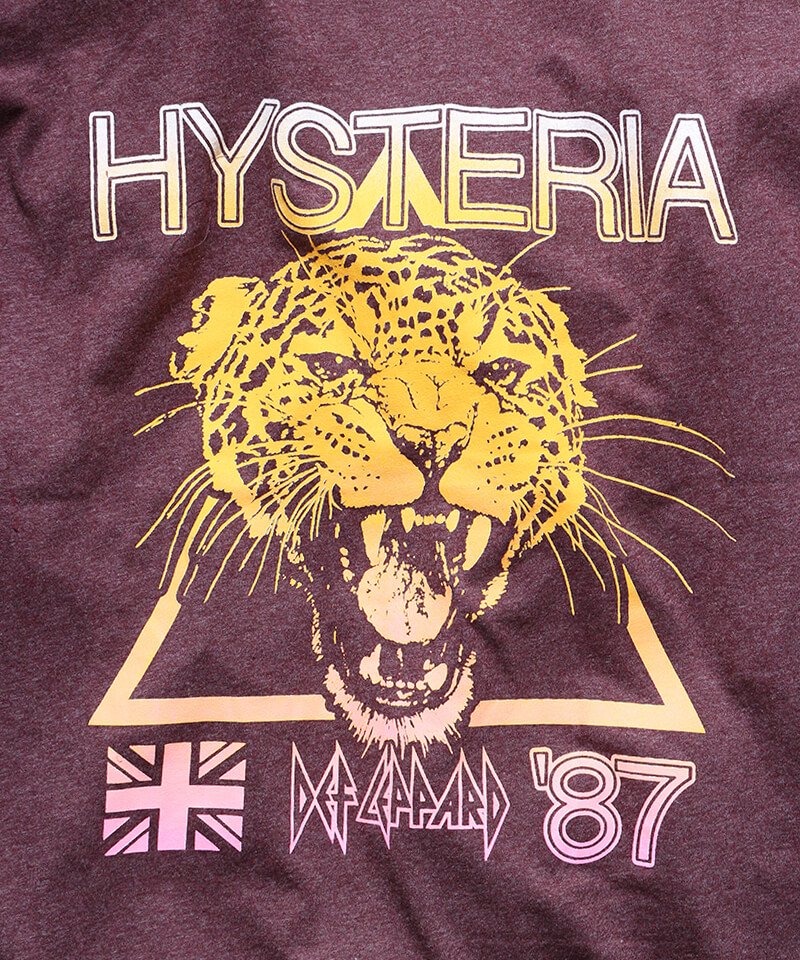 Official Artist Goods / ХTʤ DEF LEPPARD / ǥաѡɡHYSTERIA WORLD TOUR T-SHIRT (ASH BROWN) ʲ3