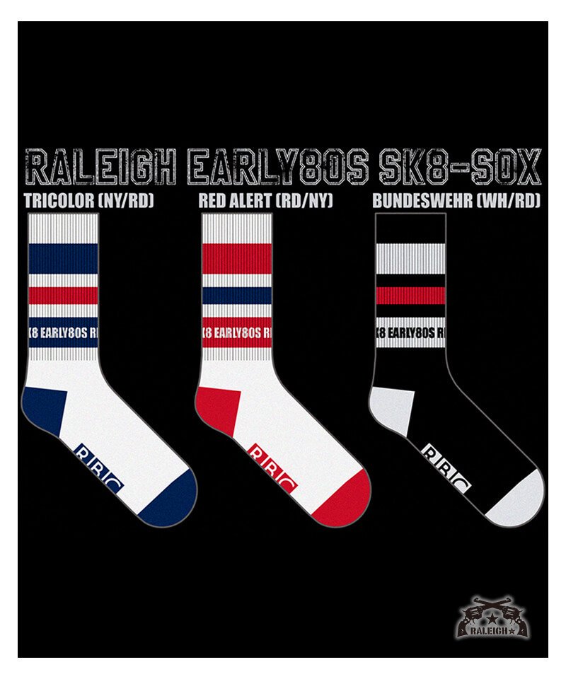 RALEIGH / ꡼RED MOTEL / åɥ⡼ƥ áEXCITEMENT OF EARLY80S RALEIGH SK8 SOX (WH/NY/RD ƲVer.)ʲ6