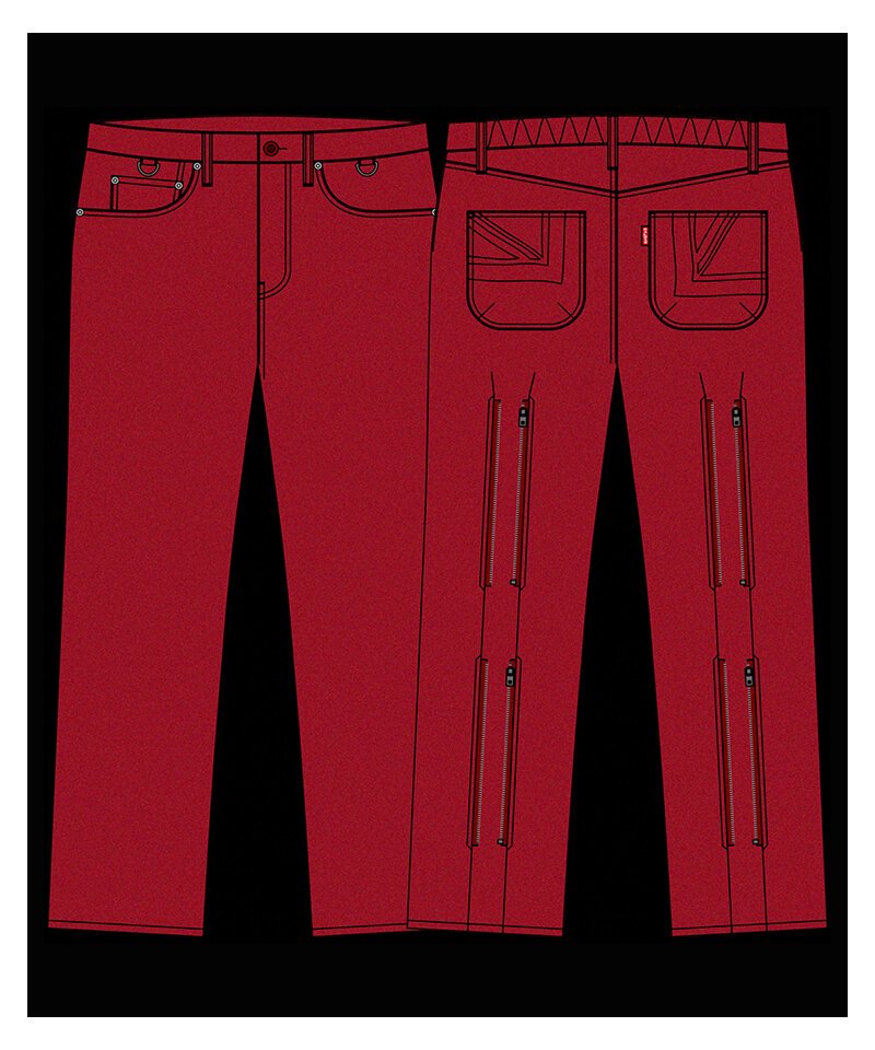 RALEIGH / ꡼RED MOTEL / åɥ⡼ƥ áA.K.A.  BONDAGE TROUSERS (Loose Fit / RED) ʲ6