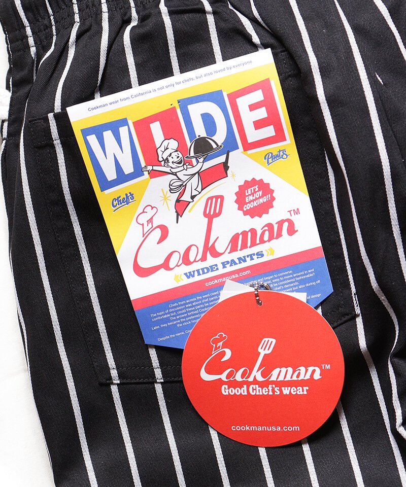 COOKMAN / åޥ WIDE CHEF PANTS STRIPE (BLACK)ʲ7