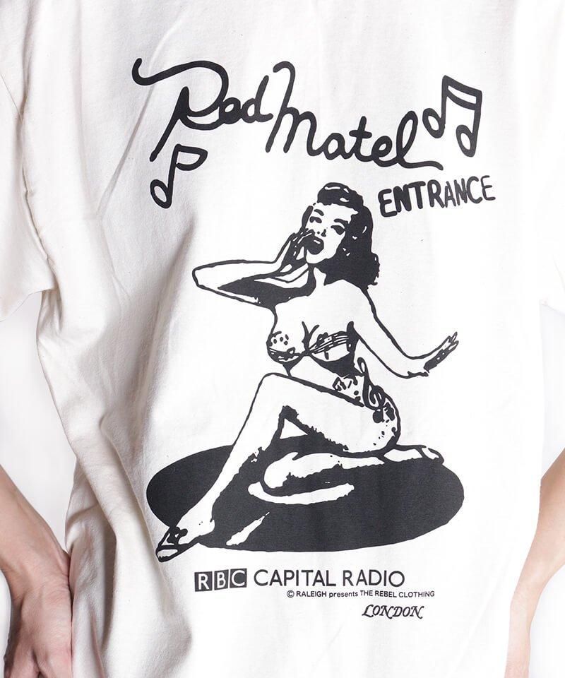 RALEIGH / ラリー（RED MOTEL / レッドモーテル） ｜“PARTY CAT / 浮気なパレットキャット” BOOTLEG T-SHIRTS (ECRU BEIGE)商品画像10