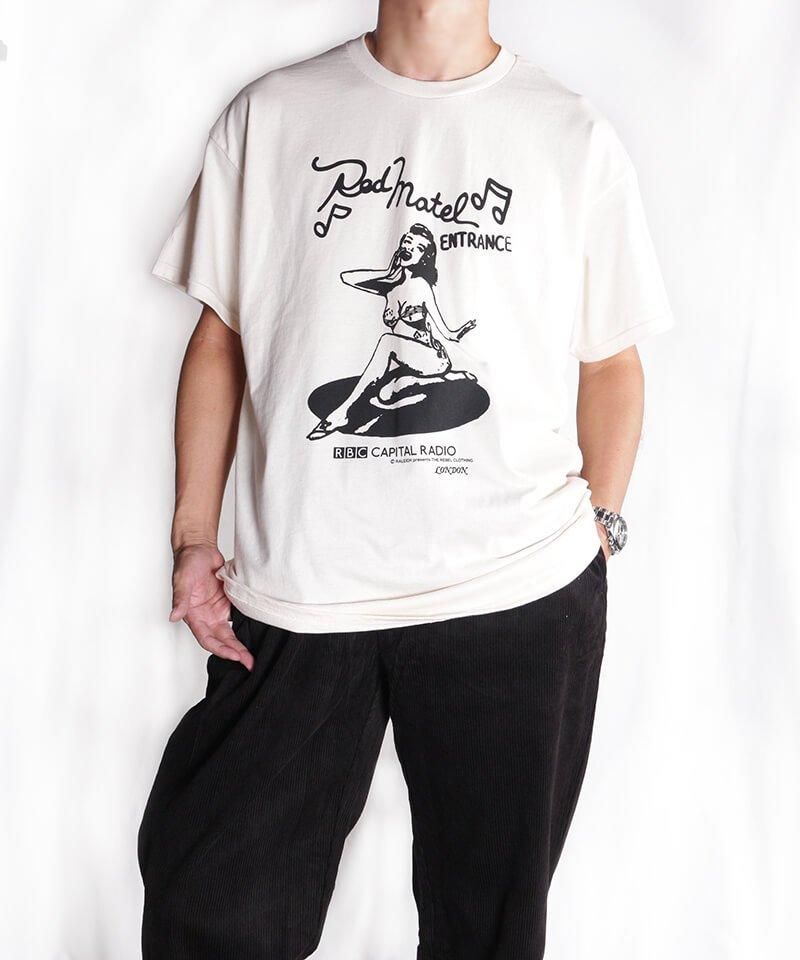 RALEIGH / ラリー（RED MOTEL / レッドモーテル） ｜“PARTY CAT / 浮気なパレットキャット” BOOTLEG T-SHIRTS (ECRU BEIGE)商品画像12