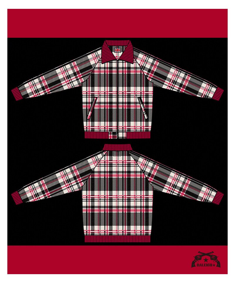 RALEIGH / ラリー (RED MOTEL / レッドモーテル)【 “The JUBILEE CROWN (Britpop Is Dead)”  TARTAN CHECK TRACK JACKET (RED) 】- SIDEMILITIA inc.の通販サイト