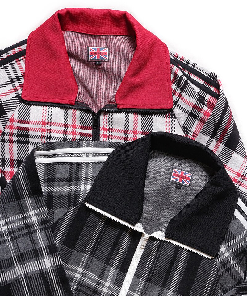 RALEIGH / ラリー (RED MOTEL / レッドモーテル)【 “The JUBILEE CROWN (Britpop Is Dead)”  TARTAN CHECK TRACK JACKET (RED) 】- SIDEMILITIA inc.の通販サイト