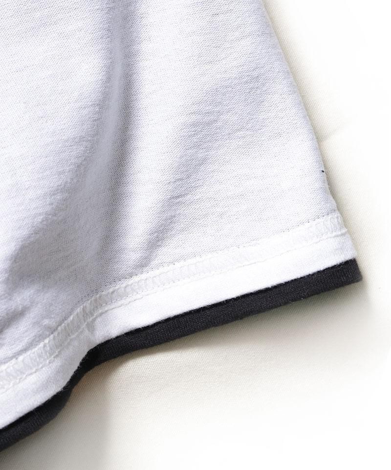 RALEIGH / ꡼RED MOTEL / åɥ⡼ƥ áLONDON SOUVENIR SHOP INSIDE-OUT LAYERED L/S T-SHIRTS (WHITExBLACK)ʲ10
