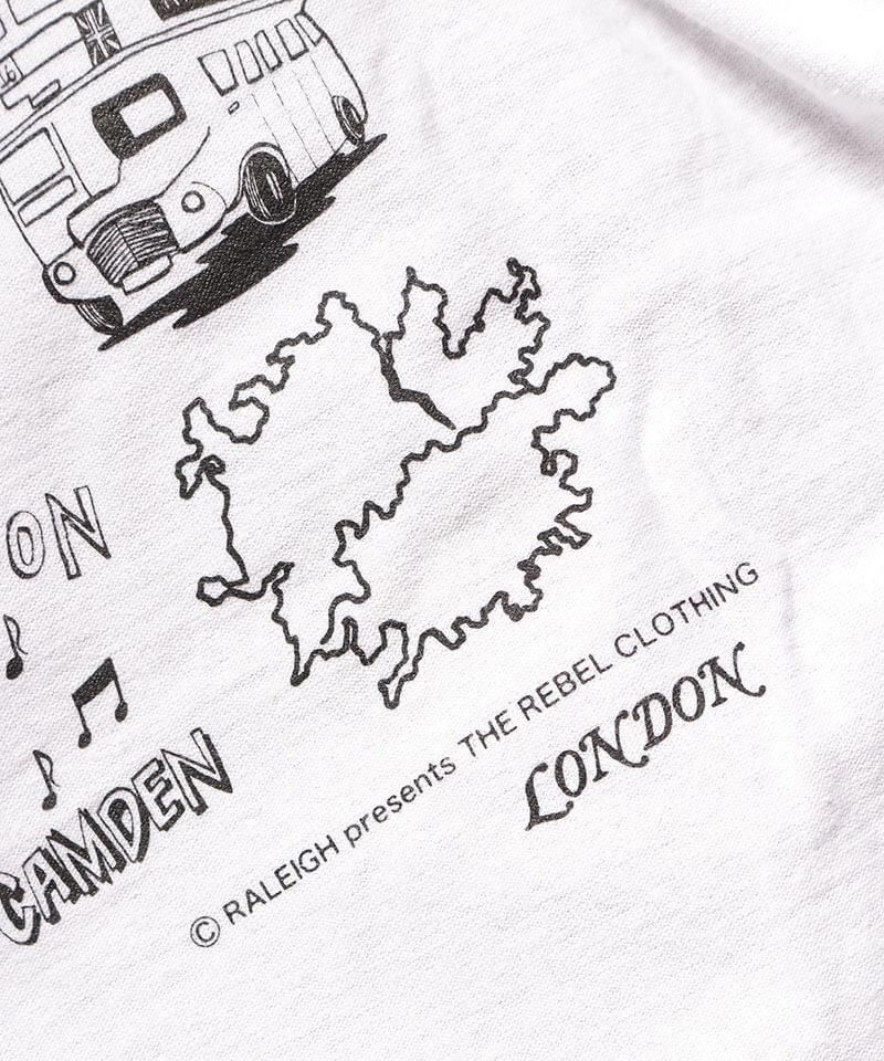 RALEIGH / ꡼RED MOTEL / åɥ⡼ƥ áLONDON SOUVENIR SHOP INSIDE-OUT LAYERED L/S T-SHIRTS (WHITExBLACK)ʲ7