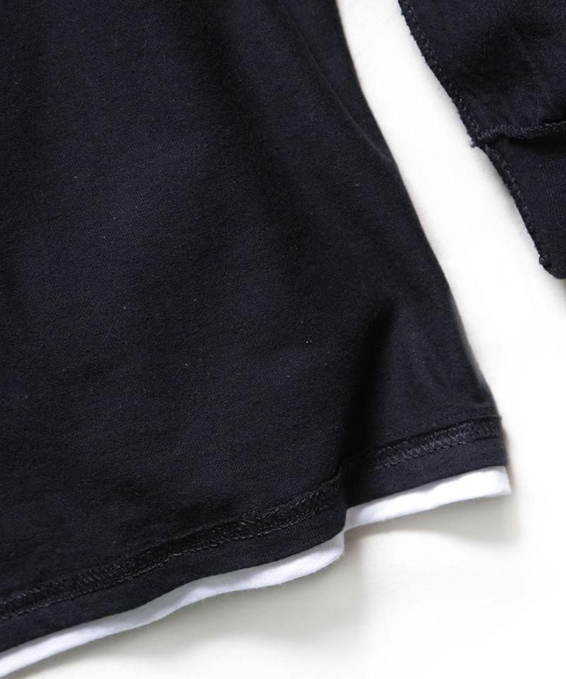 RALEIGH / ꡼RED MOTEL / åɥ⡼ƥ áLONDON SOUVENIR SHOP INSIDE-OUT LAYERED L/S T-SHIRTS (BLACKxWHITE)ʲ10