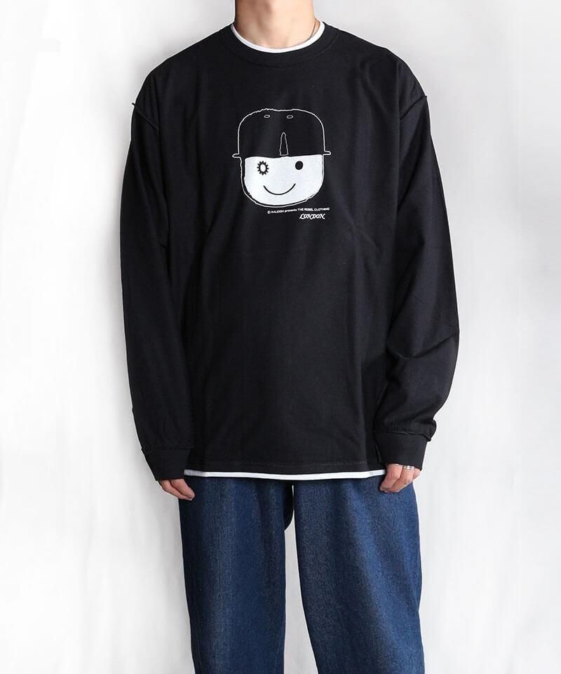 RALEIGH / ꡼RED MOTEL / åɥ⡼ƥ áLONDON SOUVENIR SHOP INSIDE-OUT LAYERED L/S T-SHIRTS (BLACKxWHITE)ʲ14