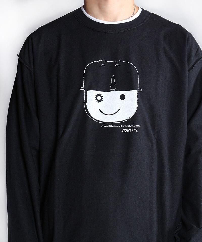 RALEIGH / ꡼RED MOTEL / åɥ⡼ƥ áLONDON SOUVENIR SHOP INSIDE-OUT LAYERED L/S T-SHIRTS (BLACKxWHITE)ʲ16