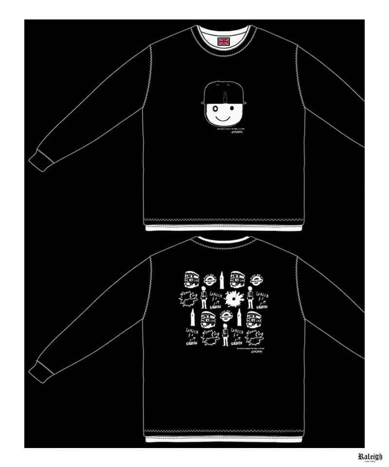RALEIGH / ꡼RED MOTEL / åɥ⡼ƥ áLONDON SOUVENIR SHOP INSIDE-OUT LAYERED L/S T-SHIRTS (BLACKxWHITE)ʲ20
