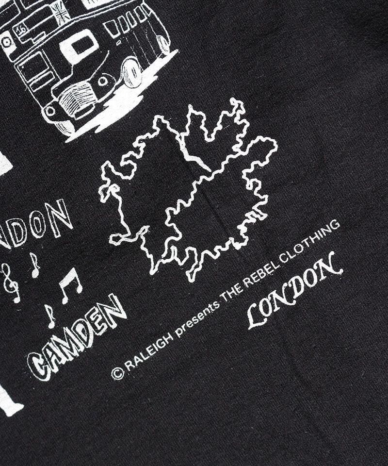 RALEIGH / ꡼RED MOTEL / åɥ⡼ƥ áLONDON SOUVENIR SHOP INSIDE-OUT LAYERED L/S T-SHIRTS (BLACKxWHITE)ʲ7