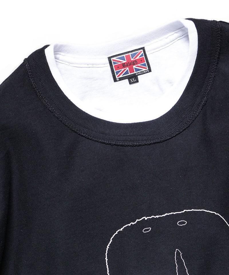 RALEIGH / ꡼RED MOTEL / åɥ⡼ƥ áLONDON SOUVENIR SHOP INSIDE-OUT LAYERED L/S T-SHIRTS (BLACKxWHITE)ʲ8