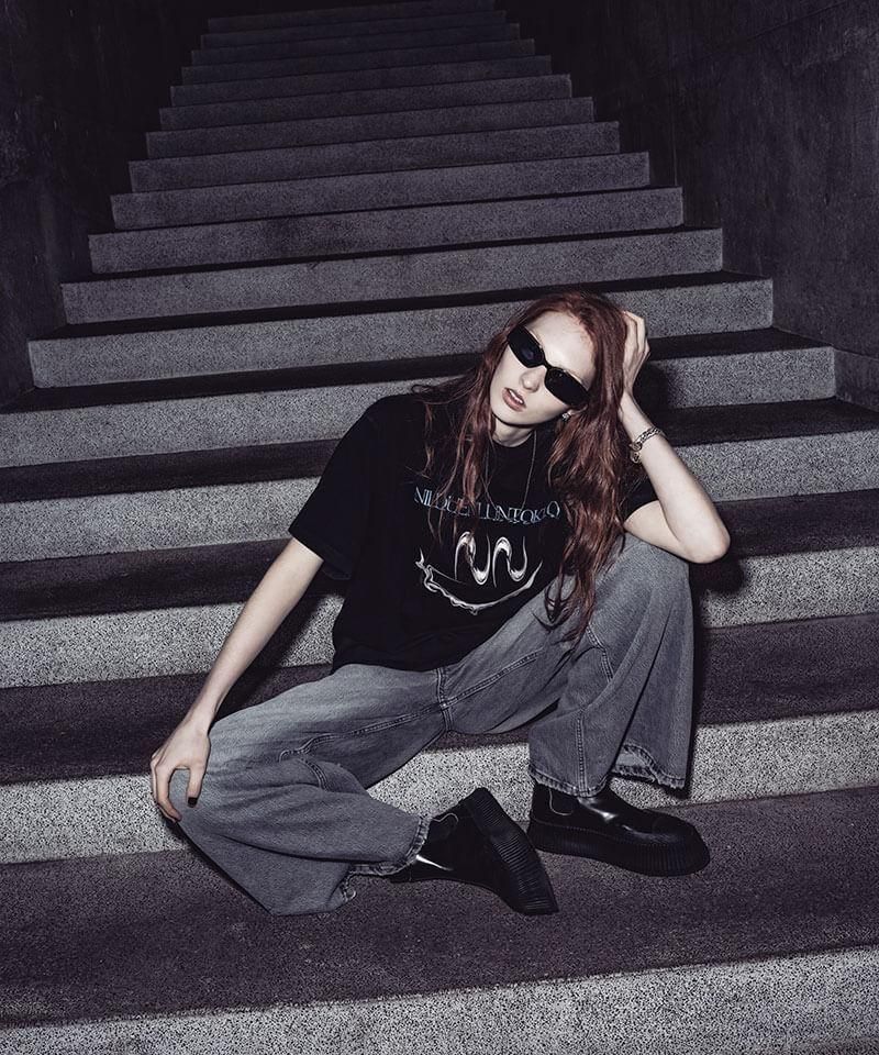 NIL DUE / NIL UN TOKYO / ˥ ǥ奨 / ˥  ȡ硼 FADED ACID SMILE TEEʲ4