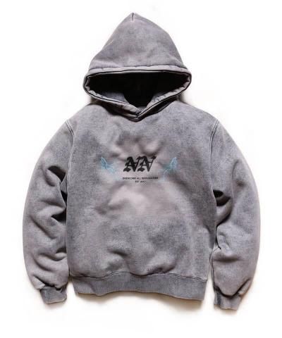 NIL DUE / NIL UN TOKYO / �˥� �ǥ奨 / �˥� ���� �ȡ����硼 / FADED BLEACH HOODIE (ASH)