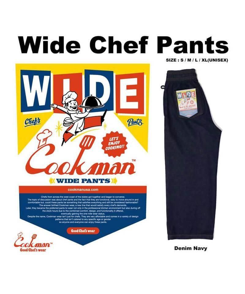 COOKMAN / åޥ WIDE CHEF PANTS (DENIM NAVY) ʲ26