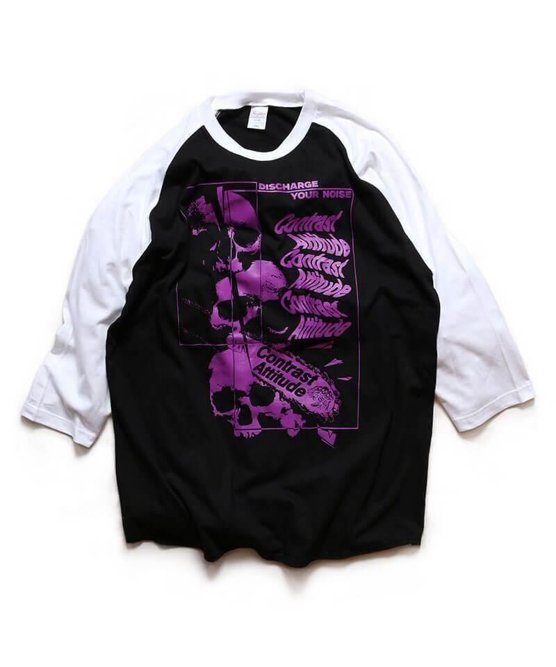 Official Artist Goods / ХTʤ  CONTRAST ATTITUDE / 3 SKULLS Raglan Sleeve T-shirt (XXL) ʲ