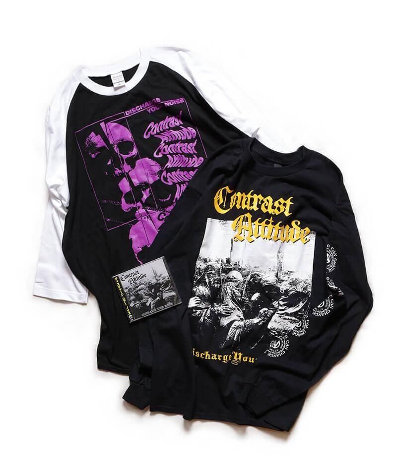 Official Artist Goods / ХTʤ CONTRAST ATTITUDE / 3 SKULLS Raglan Sleeve T-shirt (XXL) ʲ1