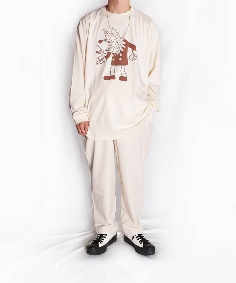 OTHER BRAND / ¾֥ Canary / ʥ꡼LARRY THE WOLF MAN LONG SLEEVE T-SHIRT (VINTAGE NATURAL)ʲ10