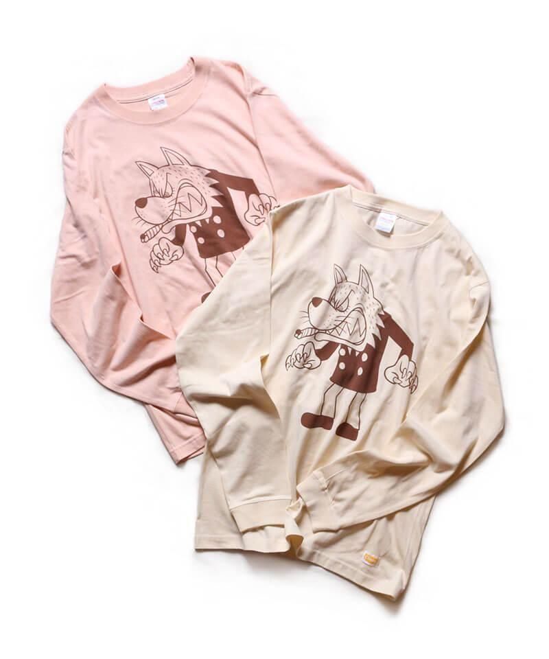 OTHER BRAND / ¾֥ Canary / ʥ꡼LARRY THE WOLF MAN LONG SLEEVE T-SHIRT (VINTAGE NATURAL)ʲ5