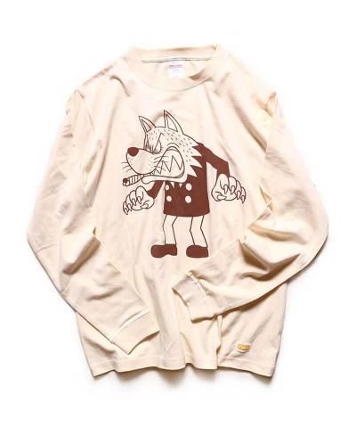 OTHER BRAND / ¾֥ / Canary / ʥ꡼LARRY THE WOLF MAN LONG SLEEVE T-SHIRT (VINTAGE NATURAL)