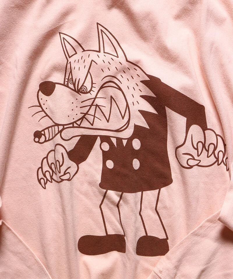 OTHER BRAND / ¾֥ Canary / ʥ꡼LARRY THE WOLF MAN LONG SLEEVE T-SHIRT (OFF PINK)ʲ1