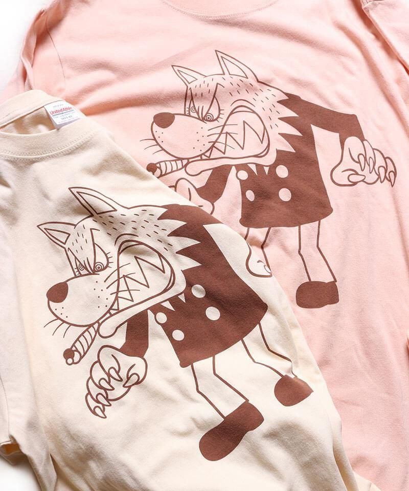 WANIMA KSF LONG SLEEVE ネイビー×ピンク Mサイズ Canary / キャナリー【 LARRY THE WOLF MAN LONG SLEEVE T-SHIRT