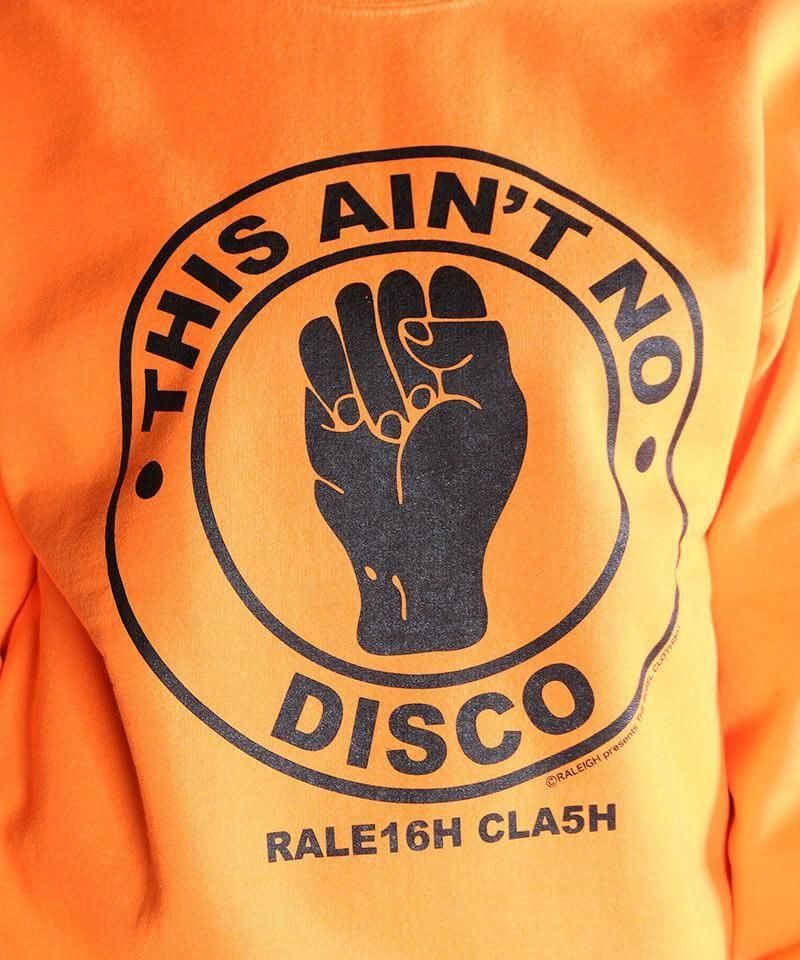 RALEIGH / ꡼RED MOTEL / åɥ⡼ƥ áThis Aint No Disco C/N SWEAT + 44mm BUTTON BADGE SET (ORANGE)ʲ16
