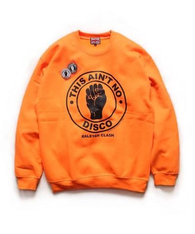 RALEIGH / ꡼RED MOTEL / åɥ⡼ƥ / This Aint No Disco C/N SWEAT + 44mm BUTTON BADGE SET (ORANGE)