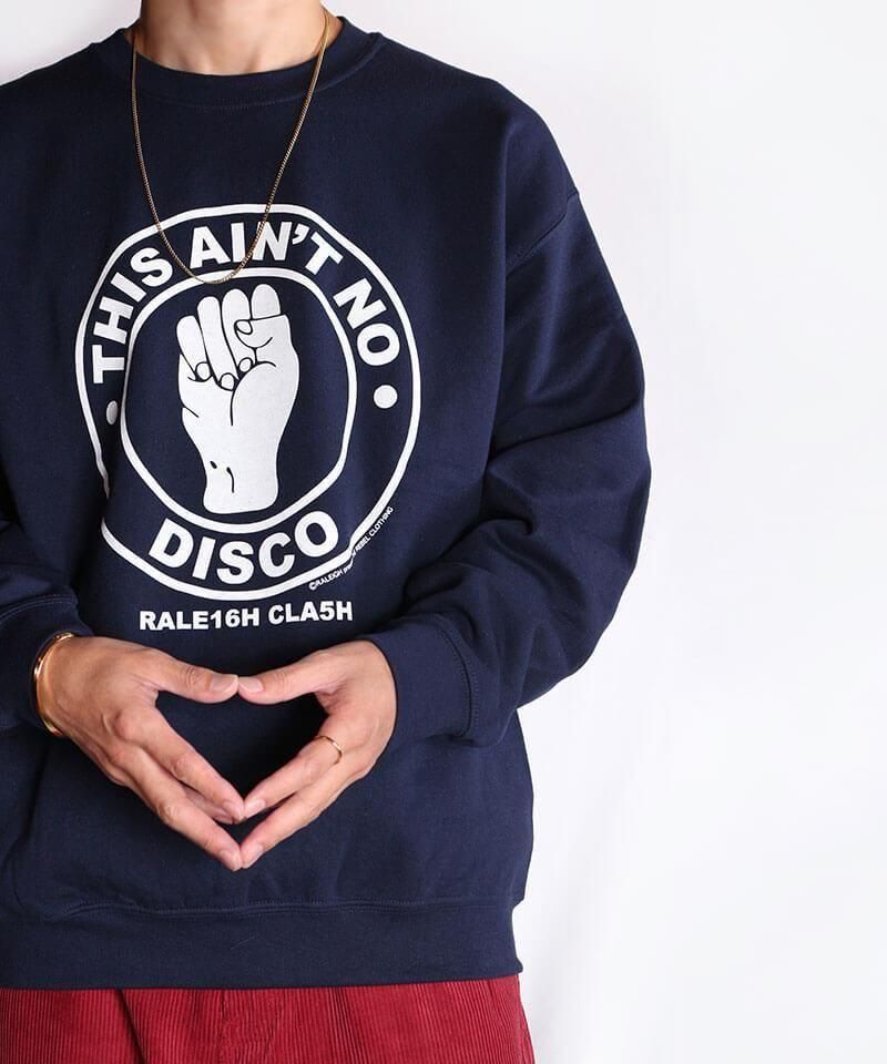 RALEIGH / ꡼RED MOTEL / åɥ⡼ƥ áThis Aint No Disco C/N SWEAT + 44mm BUTTON BADGE SET (NAVY)ʲ15