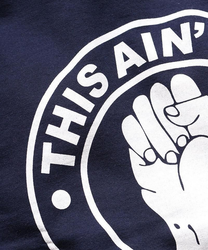 RALEIGH / ꡼RED MOTEL / åɥ⡼ƥ áThis Aint No Disco C/N SWEAT + 44mm BUTTON BADGE SET (NAVY)ʲ5