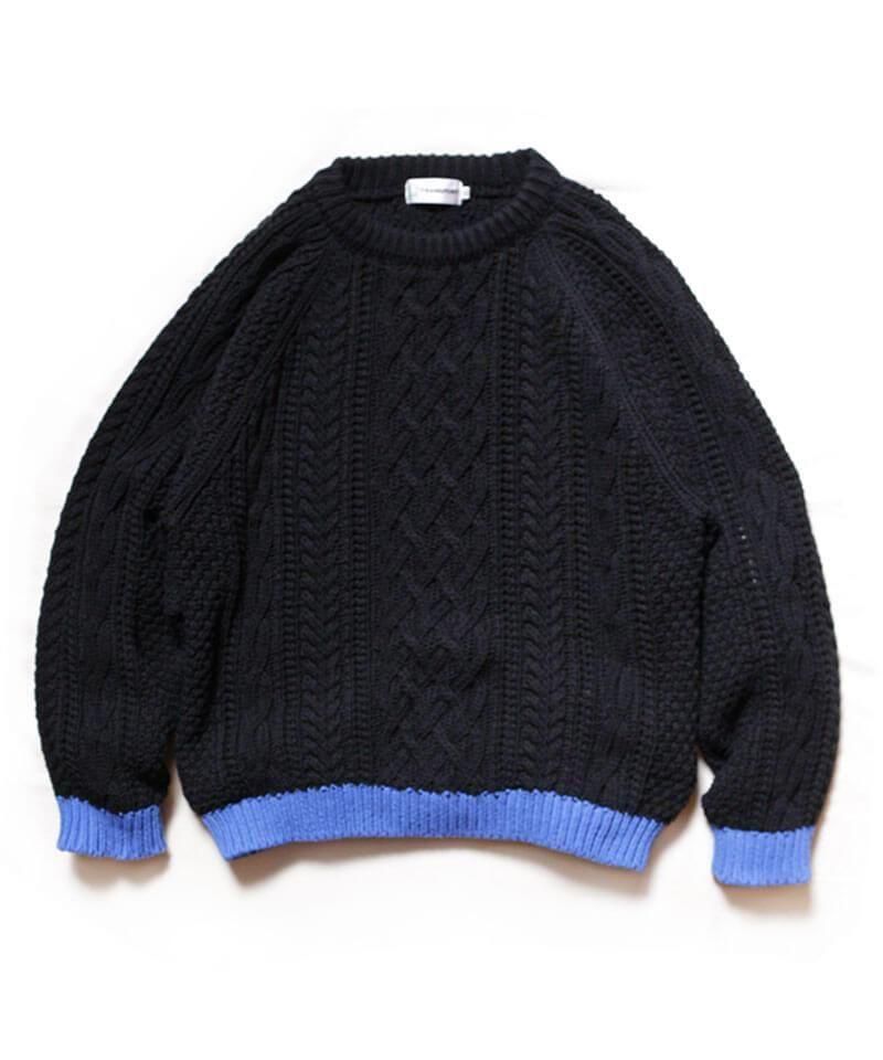 TRANSPORT / ȥ󥹥ݡ  FISHERMAN KNIT (BLACK)ʲ
