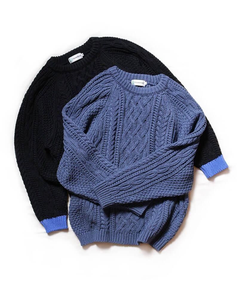 TRANSPORT / ȥ󥹥ݡ FISHERMAN KNIT (BLACK)ʲ3