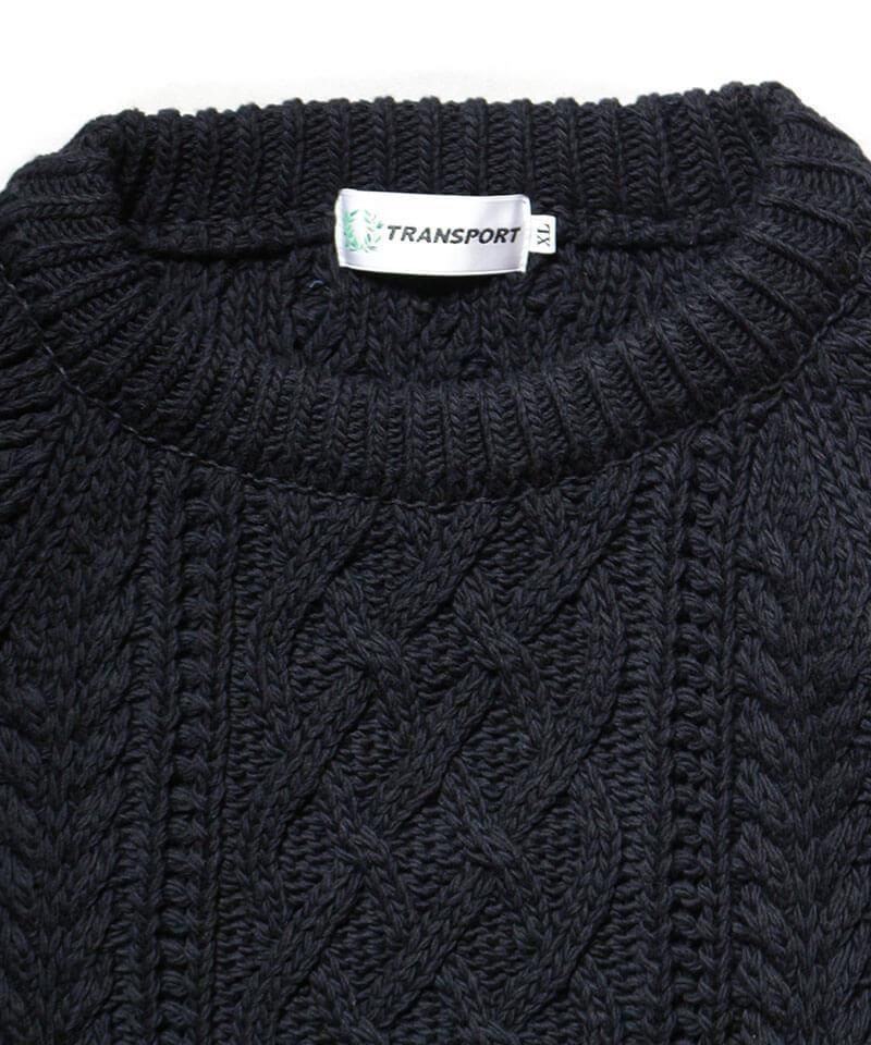 TRANSPORT / ȥ󥹥ݡ FISHERMAN KNIT (BLACK)ʲ4
