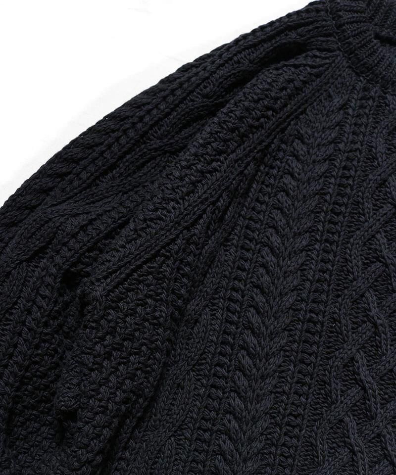 TRANSPORT / ȥ󥹥ݡ FISHERMAN KNIT (BLACK)ʲ8
