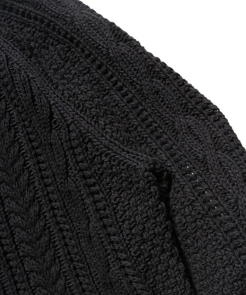 TRANSPORT / トランスポート【 FISHERMAN KNIT (BLACK