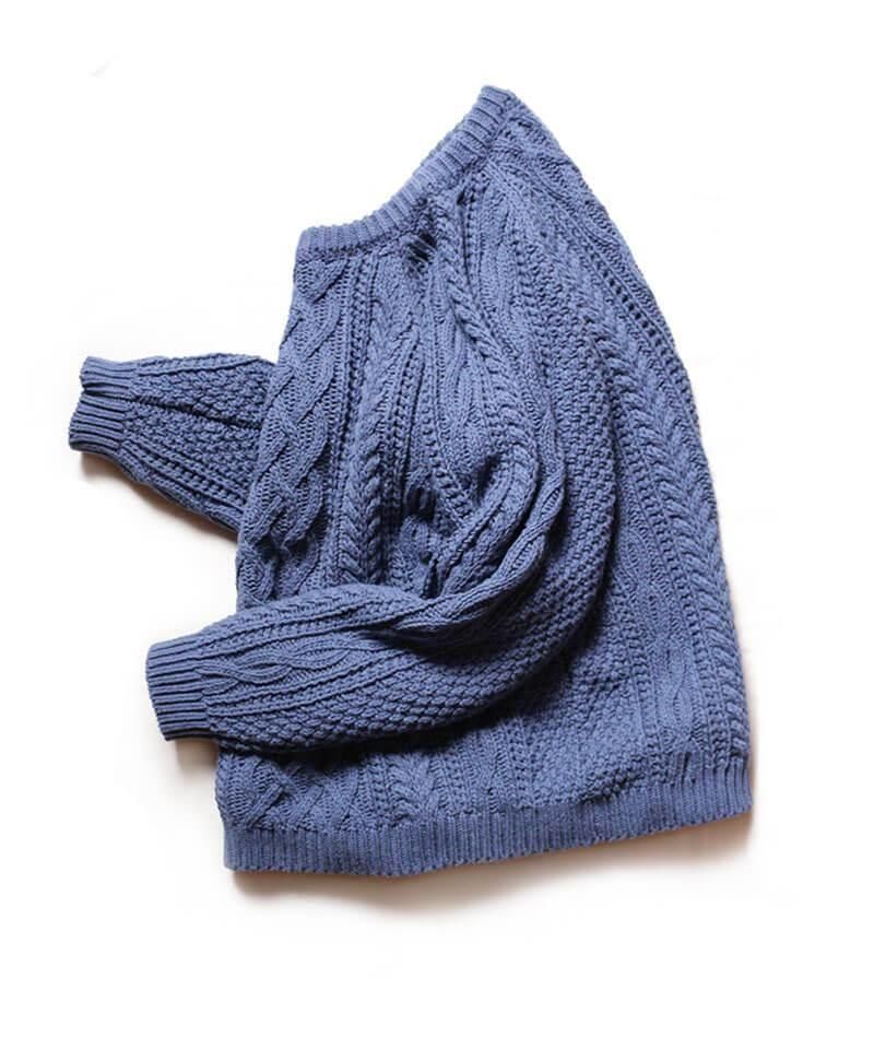 TRANSPORT / トランスポート【 FISHERMAN KNIT (INDIGO