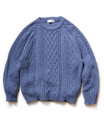 TRANSPORT / トランスポート【 FISHERMAN KNIT (INDIGO