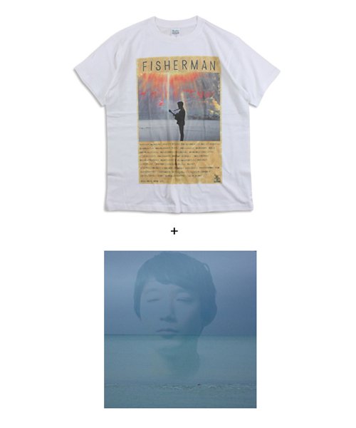 Official Artist Goods / バンドTなど ｜ 潮田雄一 × SIDEMILITIA inc.　 limited T-SHIRTS + CD SET “FISHERMAN”ver.　商品画像
