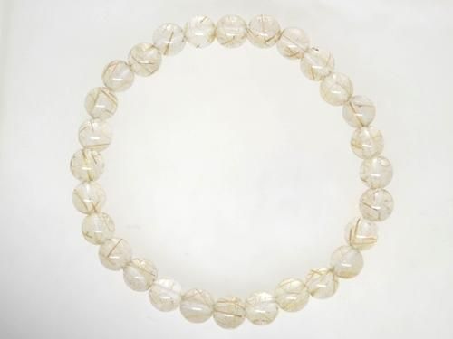 ホワイトルチル 7mm 天然石 ブレスレット ルチル ホワイトルチル 7mm 天然石 ブレスレット ルチル お買い得