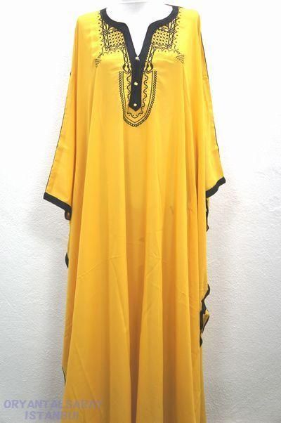 殿堂 シフォンの刺繍入りハリージドレス ダンス - 送料無料 イェロウ その他