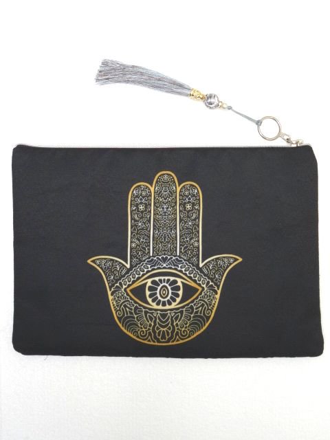 オリエンタルクラッチバッグ・収納ケース Hamsa Black - ダンスファッション＆スポーツウェアセレクトショップORYANTALSARAY  ISTANBUL