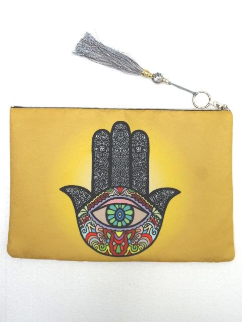 オリエンタルクラッチバッグ・収納ケース　Hamsa Mustard - ダンスファッション＆スポーツウェアセレクトショップORYANTALSARAY  ISTANBUL