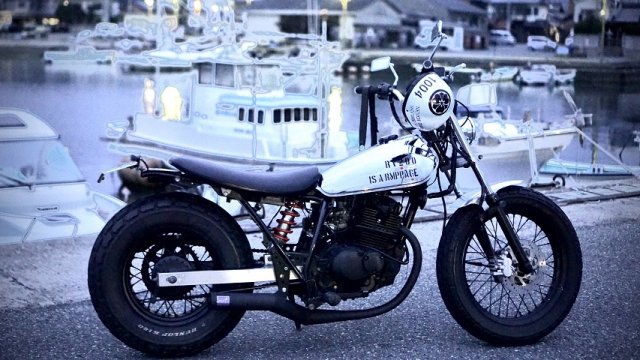 バンバン200 カスタム レトロステージ手曲げマフラー - nakazawa revolution factory　＝中澤製作所＝nrf