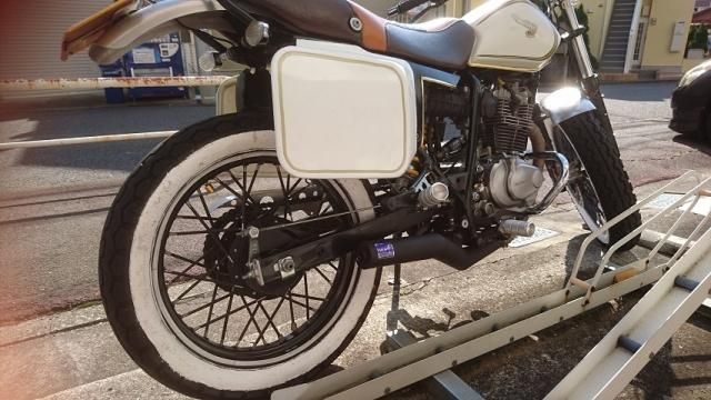 HONDA FTR223 レトロステージ手曲げマフラ nrf FTR223 カスタム