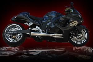 Roaringtoyz GSX1300R 隼 Sidewinder Dragrace Megaphone Exhaust 