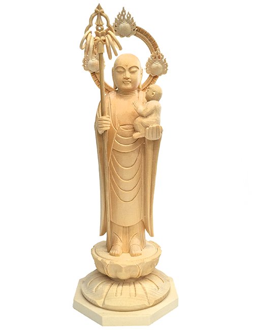 仏教美術 古銅青銅 水子地蔵尊 仏像 箱付 C 6038 - 工芸品