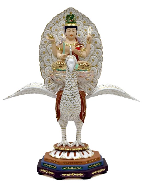 孔雀明王 - 仏像の通販、特注仏像・オリジナル仏像・大型仏像の製作・販売 - ブッタガヤ