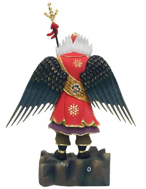 鞍馬山魔王大僧正 濃彩切金仕上 総高36cm 身丈9寸