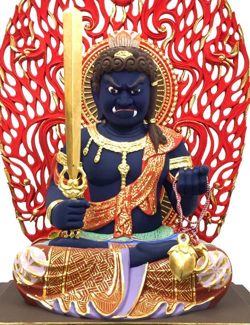 不動明王 座像 濃彩切金 身丈55cm 身丈6寸 - 仏像販売