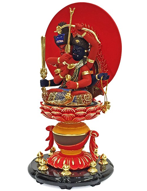 烏枢沙摩明王 仏像 木彫 高29cm彫刻/オブジェ - 彫刻/オブジェ